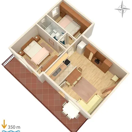 With Parking Space - 5595 Διαμέρισμα Crikvenica